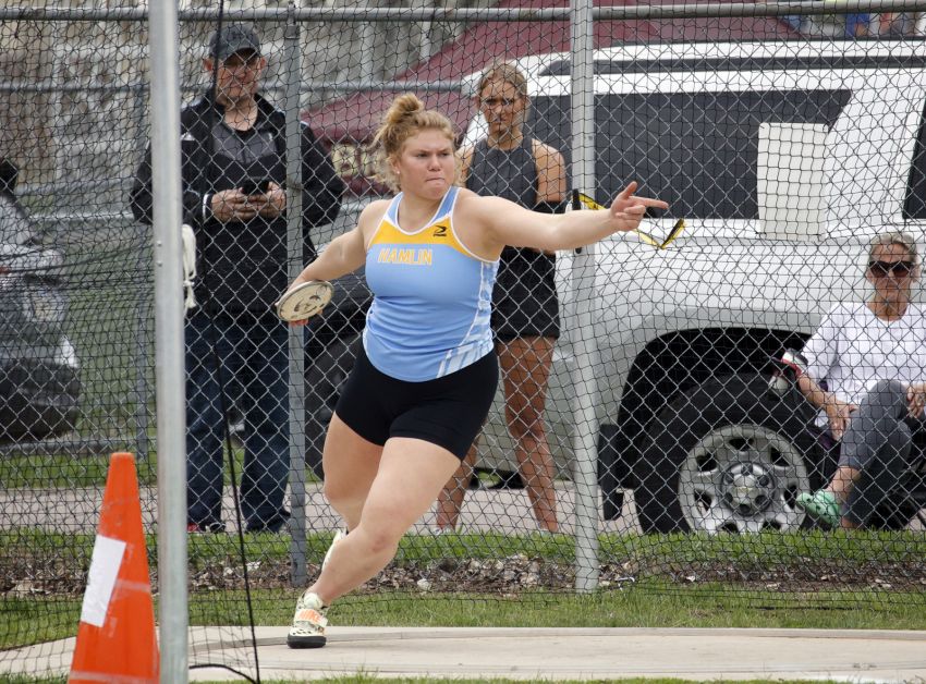 Hamlin's Gracelyn Leiseth betters own all-time discus record